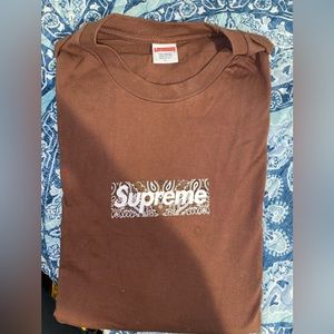 Supreme Bandana Brown Box Logo Tee